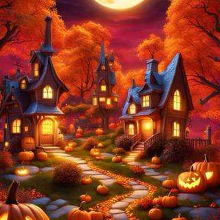 Halloween town iPhone wallpaper