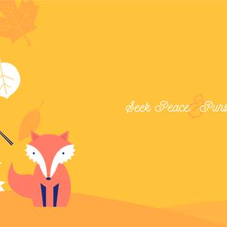 Cartoon autumn desktop wallpaper