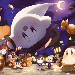 Halloween Kirby PC wallpaper
