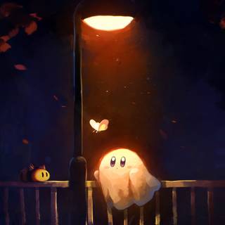 Halloween Kirby PC wallpaper