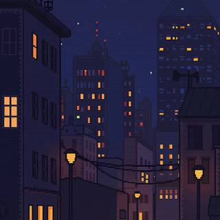 Pixel neon wallpaper