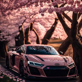 Cherry blossom cars wallpaper