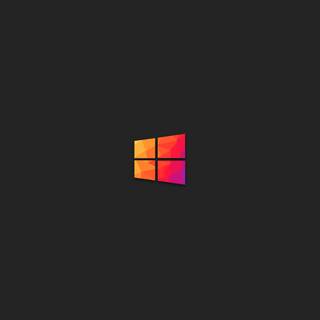 Windows logo black wallpaper