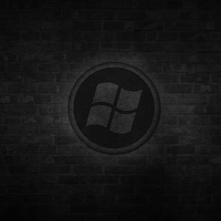 Windows logo black wallpaper