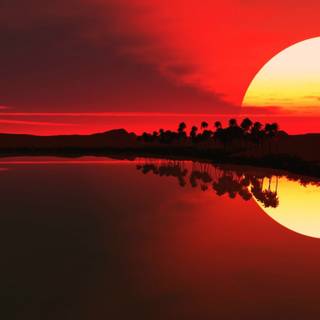 Nature evening wallpaper