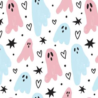 Cute preppy Halloween laptop wallpaper