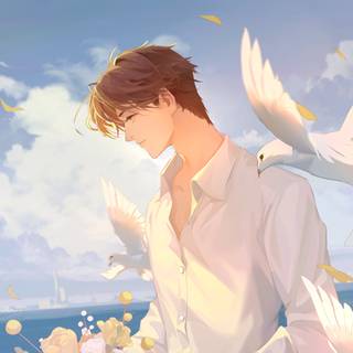 8k anime boy wallpaper