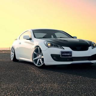 White computer car wallpaper