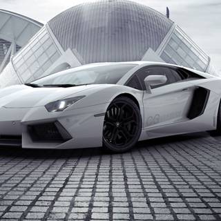 White computer car wallpaper