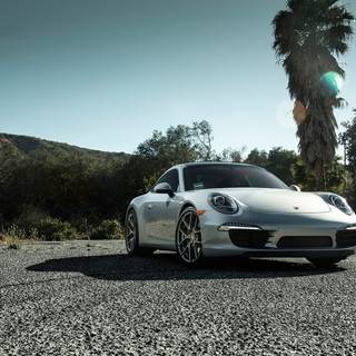 White computer car wallpaper