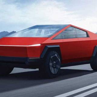 Red Cyber Truck wallpaper