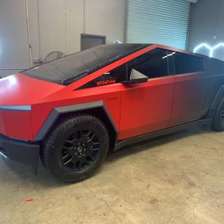 Red Cyber Truck wallpaper