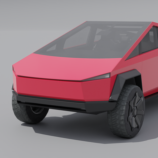 Red Cyber Truck wallpaper