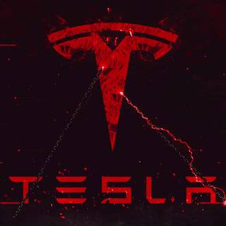 Red Tesla PC wallpaper