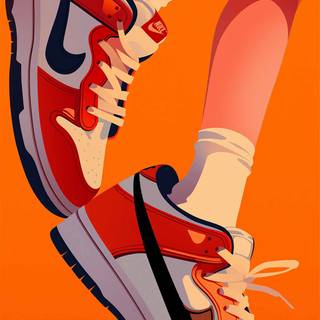 Red Low Dunks wallpaper