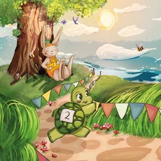 The Tortoise and the Hare wallpaper