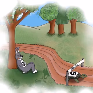 The Tortoise and the Hare wallpaper