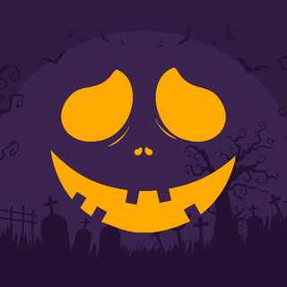 Purple Halloween aesthetic computer wallpaper