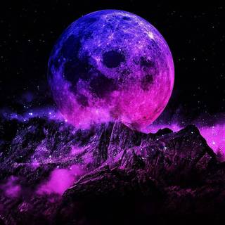 Glow in the dark moon wallpaper