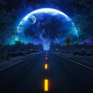 Glow in the dark moon wallpaper