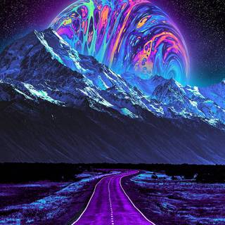 Glow in the dark moon wallpaper