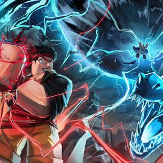 Lightning Blox Fruits wallpaper