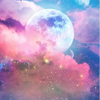 Glow in the dark moon wallpaper