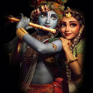 Goddess Radha mobile wallpaper