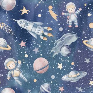Astronaut near planet wallpaper