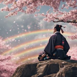 Samurai Sakura wallpaper