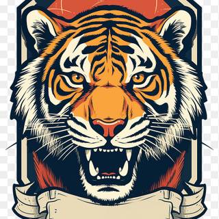 Tiger face logo wallpaper