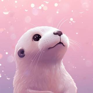 Kawaii otter wallpaper
