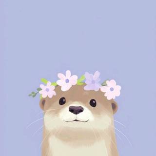 Kawaii otter wallpaper