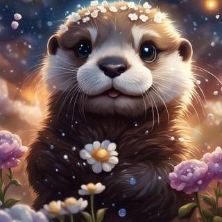 Kawaii otter wallpaper