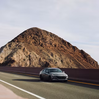 Driving car on the road wallpaper