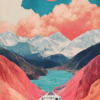 Driving car on the road wallpaper