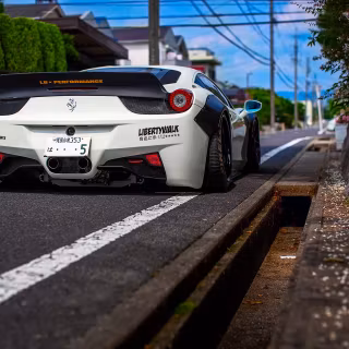 Driving car on the road wallpaper