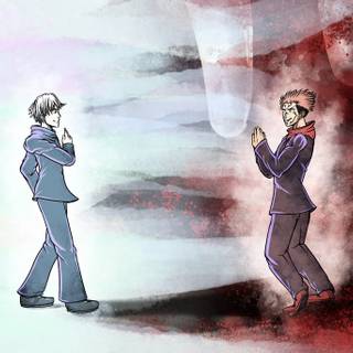 Gojo vs Sukuna Domain Clash wallpaper