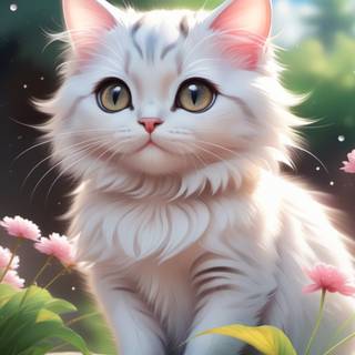 Realistic cat wallpaper
