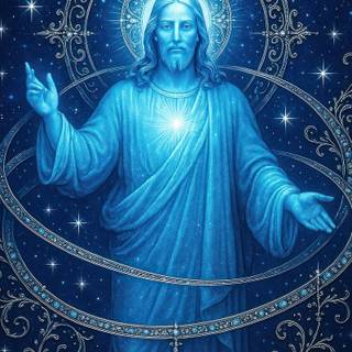 Jesus blue wallpaper