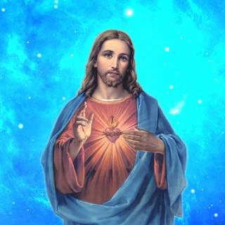 Jesus blue wallpaper