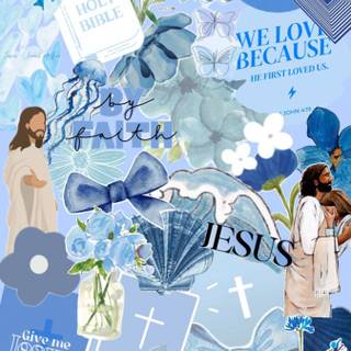 Jesus blue wallpaper