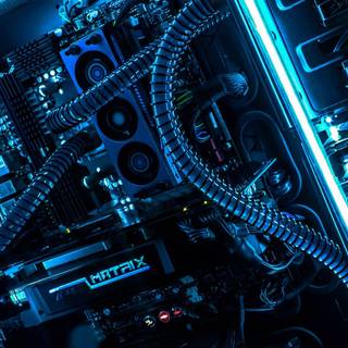 Dark gaming PC wallpaper