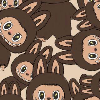 Brown Labubu wallpaper