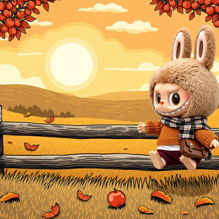 Brown Labubu wallpaper