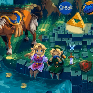 Zelda pixel art wallpaper