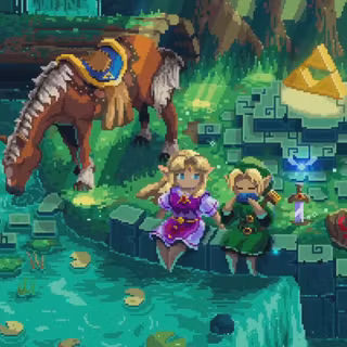 Zelda pixel art wallpaper