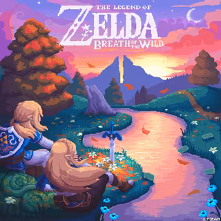 Zelda pixel art wallpaper