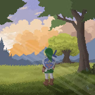 Zelda pixel art wallpaper
