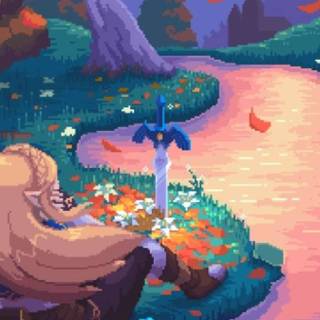 Zelda pixel art wallpaper